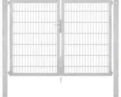 Stabgitter-Doppeltor ALBERTS Flexo Plus 8/6/8 200 x 140 cm inkl. Pfosten 8 x 8 cm feuerverzinkt