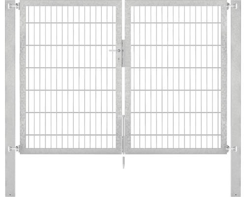 Stabgitter-Doppeltor ALBERTS Flexo Plus 8/6/8 200 x 140 cm inkl. Pfosten 8 x 8 cm feuerverzinkt