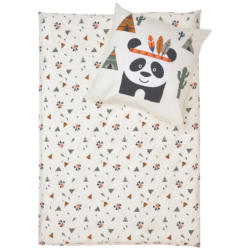 Kinder Bettwäsche mit Pandabär-Print