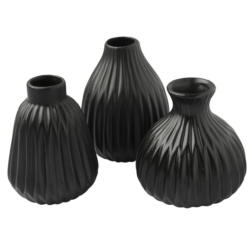 3 kleine Vasen in bauchiger Form
