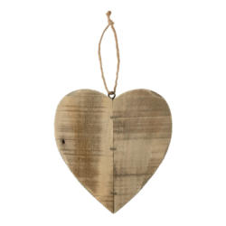 Herzhänger aus Holz