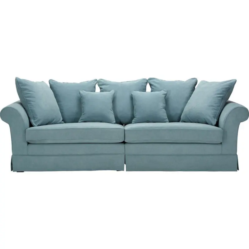 Bigsofa in Flachgewebe Hellblau
