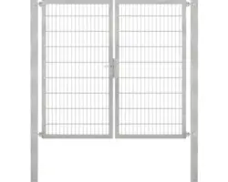 Stabgitter-Doppeltor ALBERTS Flexo Plus 8/6/8 200 x 180 cm inkl. Pfosten 8 x 8 cm feuerverzinkt