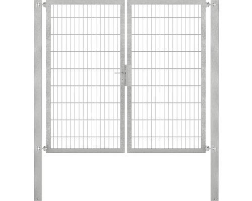 Stabgitter-Doppeltor ALBERTS Flexo Plus 8/6/8 200 x 180 cm inkl. Pfosten 8 x 8 cm feuerverzinkt