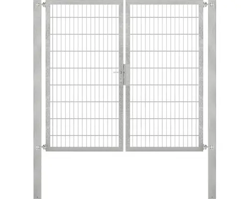 Stabgitter-Doppeltor ALBERTS Flexo Plus 8/6/8 200 x 180 cm inkl. Pfosten 8 x 8 cm feuerverzinkt