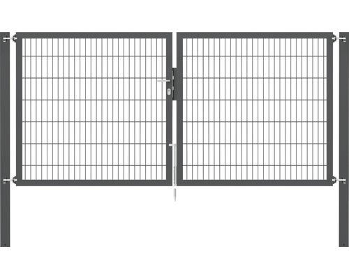 Stabgitter-Doppeltor ALBERTS Flexo Plus 8/6/8 300 x 140 cm inkl. Pfosten 10 x 10 cm anthrazit