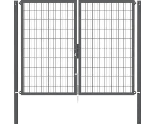 Stabgitter-Doppeltor ALBERTS Flexo Plus 8/6/8 250 x 200 cm inkl. Pfosten 8 x 8 cm anthrazit