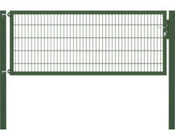 Stabgitter-Einzeltor ALBERTS Flexo Plus 8/6/8 250 x 100 cm inkl. Pfosten 10 x 10 cm grün