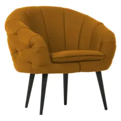 Sessel in Flachgewebe Dunkelgelb