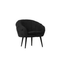 Sessel in Flachgewebe Dunkelgrau