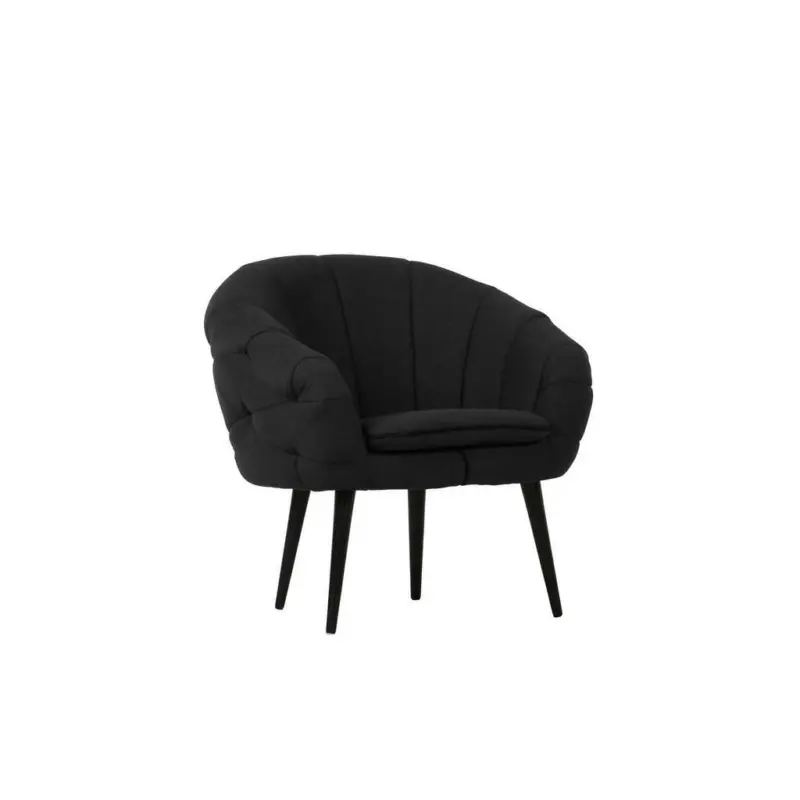 Sessel in Flachgewebe Dunkelgrau