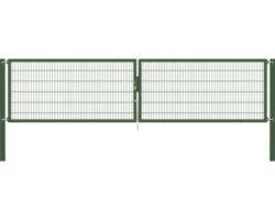 Stabgitter-Doppeltor ALBERTS Flexo Plus 8/6/8 500 x 120 cm inkl. Pfosten 10 x 10 cm grün