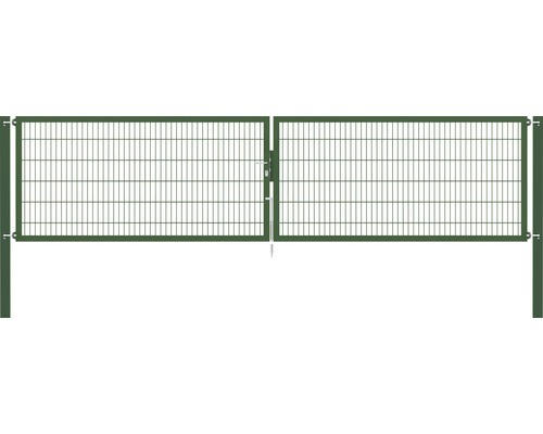 Stabgitter-Doppeltor ALBERTS Flexo Plus 8/6/8 500 x 120 cm inkl. Pfosten 10 x 10 cm grün