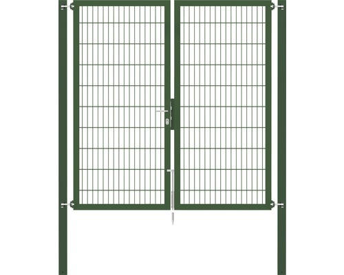Stabgitter-Doppeltor ALBERTS Flexo Plus 8/6/8 200 x 200 cm inkl. Pfosten 8 x 8 cm grün