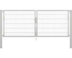 Stabgitter-Doppeltor ALBERTS Flexo Plus 8/6/8 300 x 120 cm inkl. Pfosten 10 x 10 cm feuerverzinkt