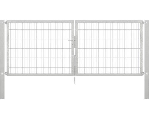 Stabgitter-Doppeltor ALBERTS Flexo Plus 8/6/8 300 x 120 cm inkl. Pfosten 10 x 10 cm feuerverzinkt