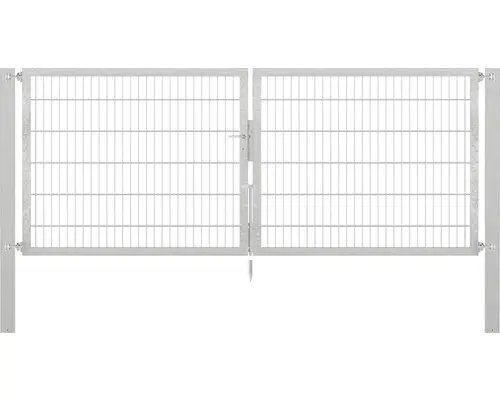 Stabgitter-Doppeltor ALBERTS Flexo Plus 8/6/8 300 x 120 cm inkl. Pfosten 10 x 10 cm feuerverzinkt