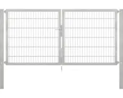 Stabgitter-Doppeltor ALBERTS Flexo Plus 8/6/8 250 x 120 cm inkl. Pfosten 8 x 8 cm feuerverzinkt