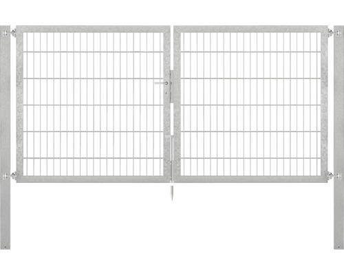 Stabgitter-Doppeltor ALBERTS Flexo Plus 8/6/8 250 x 120 cm inkl. Pfosten 8 x 8 cm feuerverzinkt