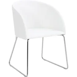 Stuhl in Aluminium Lederlook