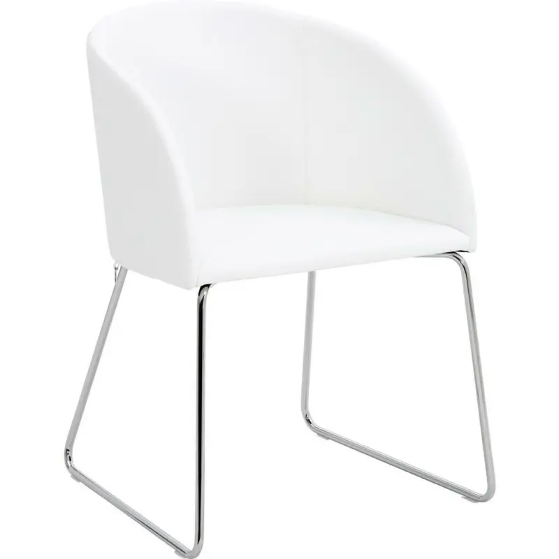 Stuhl in Aluminium Lederlook