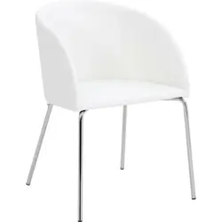 Stuhl in Aluminium Lederlook