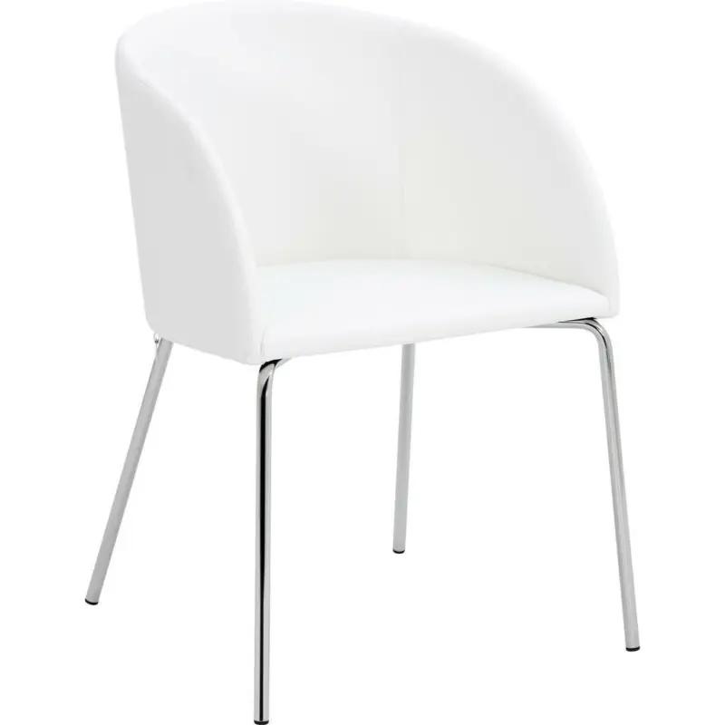 Stuhl in Aluminium Lederlook