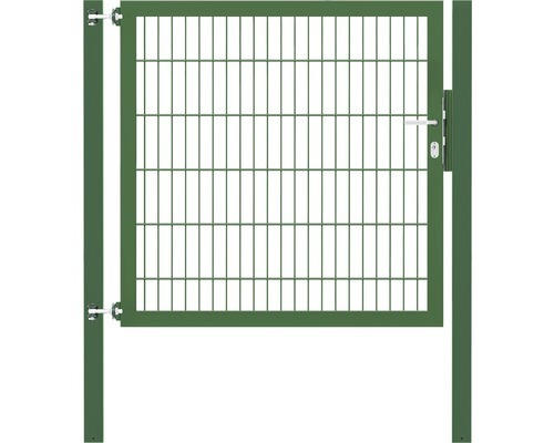 Stabgitter-Einzeltor ALBERTS Flexo Plus 8/6/8 125 x 120 cm inkl. Pfosten 8 x 8 cm grün