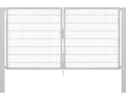 Stabgitter-Doppeltor ALBERTS Flexo Plus 8/6/8 300 x 160 cm inkl. Pfosten 10 x 10 cm feuerverzinkt