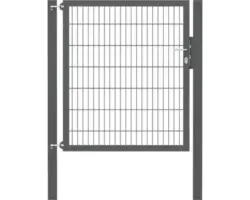 Stabgitter-Einzeltor ALBERTS Flexo Plus 8/6/8 125 x 140 cm inkl. Pfosten 8 x 8 cm anthrazit