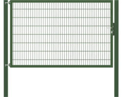 Stabgitter-Einzeltor ALBERTS Flexo Plus 8/6/8 250 x 160 cm inkl. Pfosten 10 x 10 cm grün