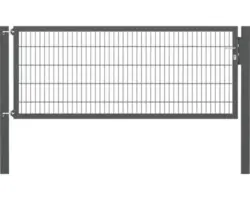 Stabgitter-Einzeltor ALBERTS Flexo Plus 8/6/8 250 x 100 cm inkl. Pfosten 10 x 10 cm anthrazit