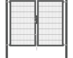 Stabgitter-Doppeltor ALBERTS Flexo Plus 8/6/8 200 x 160 cm inkl. Pfosten 8 x 8 cm anthrazit