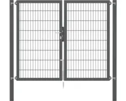 Stabgitter-Doppeltor ALBERTS Flexo Plus 8/6/8 200 x 160 cm inkl. Pfosten 8 x 8 cm anthrazit
