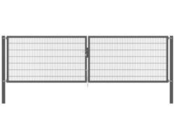 Stabgitter-Doppeltor ALBERTS Flexo Plus 8/6/8 500 x 140 cm inkl. Pfosten 10 x 10 cm anthrazit