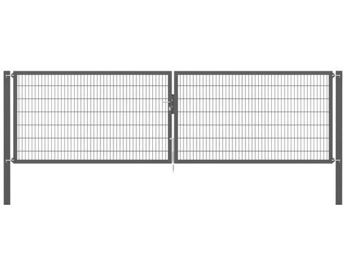 Stabgitter-Doppeltor ALBERTS Flexo Plus 8/6/8 500 x 140 cm inkl. Pfosten 10 x 10 cm anthrazit