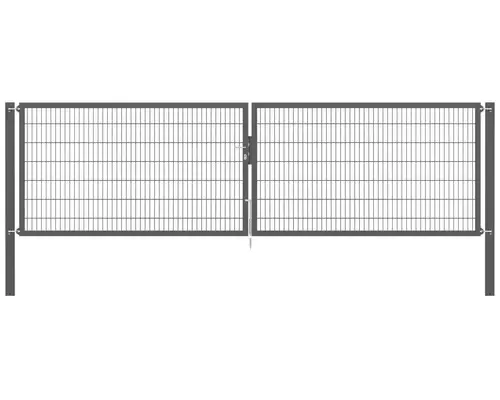 Stabgitter-Doppeltor ALBERTS Flexo Plus 8/6/8 500 x 140 cm inkl. Pfosten 10 x 10 cm anthrazit