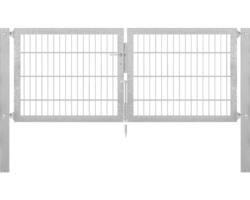 Stabgitter-Doppeltor ALBERTS Flexo Plus 8/6/8 200 x 80 cm inkl. Pfosten 8 x 8 cm feuerverzinkt