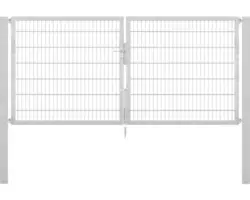 Stabgitter-Doppeltor ALBERTS Flexo Plus 8/6/8 300 x 140 cm inkl. Pfosten 10 x 10 cm feuerverzinkt