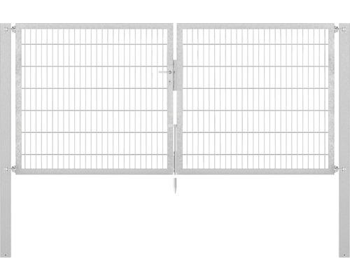 Stabgitter-Doppeltor ALBERTS Flexo Plus 8/6/8 300 x 140 cm inkl. Pfosten 10 x 10 cm feuerverzinkt