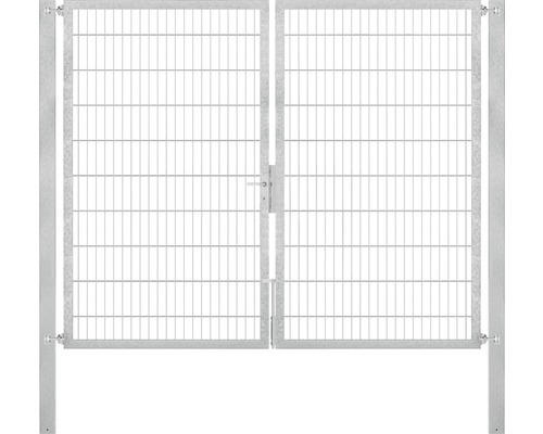 Stabgitter-Doppeltor ALBERTS Flexo Plus 8/6/8 250 x 200 cm inkl. Pfosten 8 x 8 cm feuerverzinkt