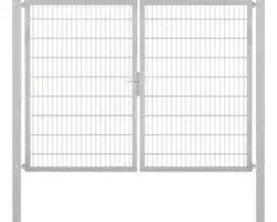 Stabgitter-Doppeltor ALBERTS Flexo Plus 8/6/8 250 x 180 cm inkl. Pfosten 8 x 8 cm feuerverzinkt
