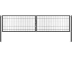 Stabgitter-Doppeltor ALBERTS Flexo Plus 8/6/8 500 x 120 cm inkl. Pfosten 10 x 10 cm anthrazit