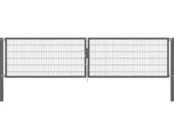 Stabgitter-Doppeltor ALBERTS Flexo Plus 8/6/8 500 x 120 cm inkl. Pfosten 10 x 10 cm anthrazit