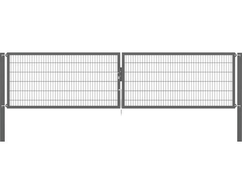 Stabgitter-Doppeltor ALBERTS Flexo Plus 8/6/8 500 x 120 cm inkl. Pfosten 10 x 10 cm anthrazit