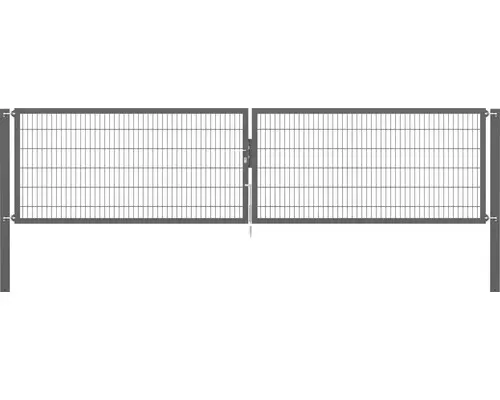 Stabgitter-Doppeltor ALBERTS Flexo Plus 8/6/8 500 x 120 cm inkl. Pfosten 10 x 10 cm anthrazit