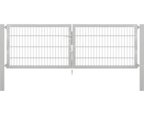 Stabgitter-Doppeltor ALBERTS Flexo Plus 8/6/8 250 x 80 cm inkl. Pfosten 8 x 8 cm feuerverzinkt