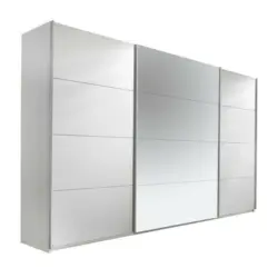 Schwebetürenschrank in Weiß