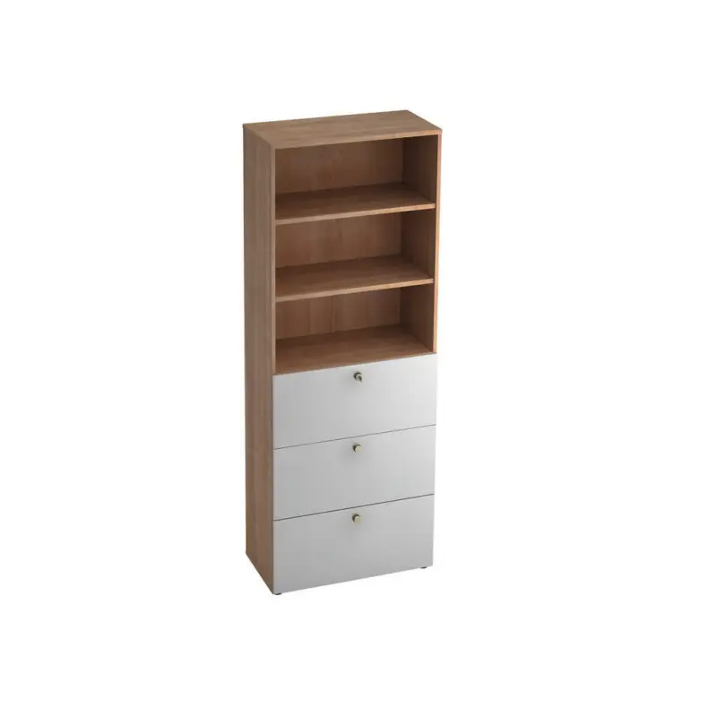 Regalelement 80/215,6/42 cm Silberfarben, Nussbaumfarben