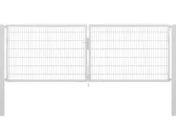 Stabgitter-Doppeltor ALBERTS Flexo Plus 8/6/8 400 x 140 cm inkl. Pfosten 10 x 10 cm feuerverzinkt